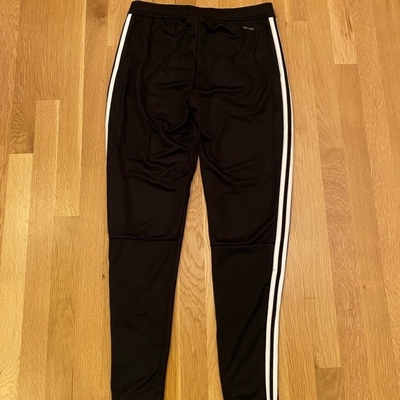 Adidas Womens Climalite Black Track Pants White Stripes / Ankle Zippers/ NWT/ S - Picture 7 of 16